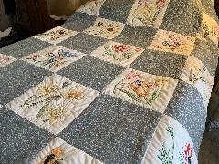 Mom s Crafts; quilt on David s bed